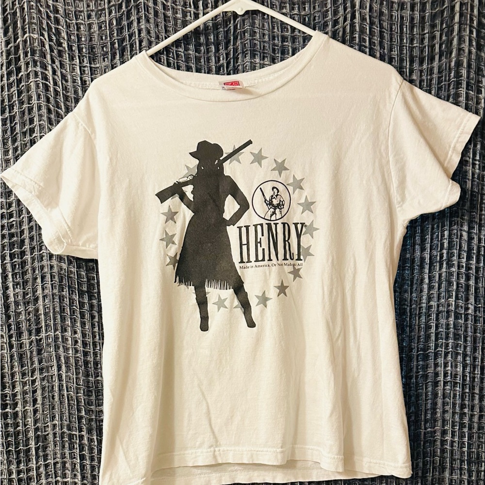 Cream and Black Graphic Short Sleeve Tee